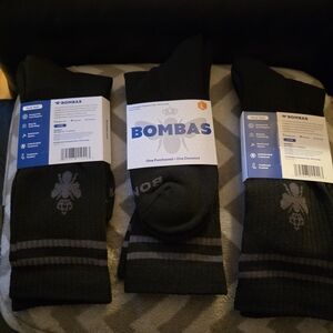 Bombas Men's Dark Gray Athletic Socks